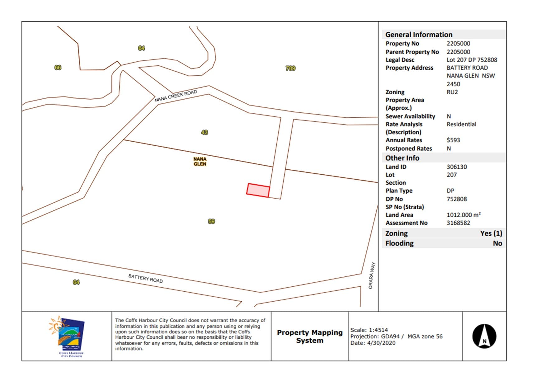 Lot 207/DP 752808 Battery Road, Nana Glen, Nana Glen - Thumbnail 2