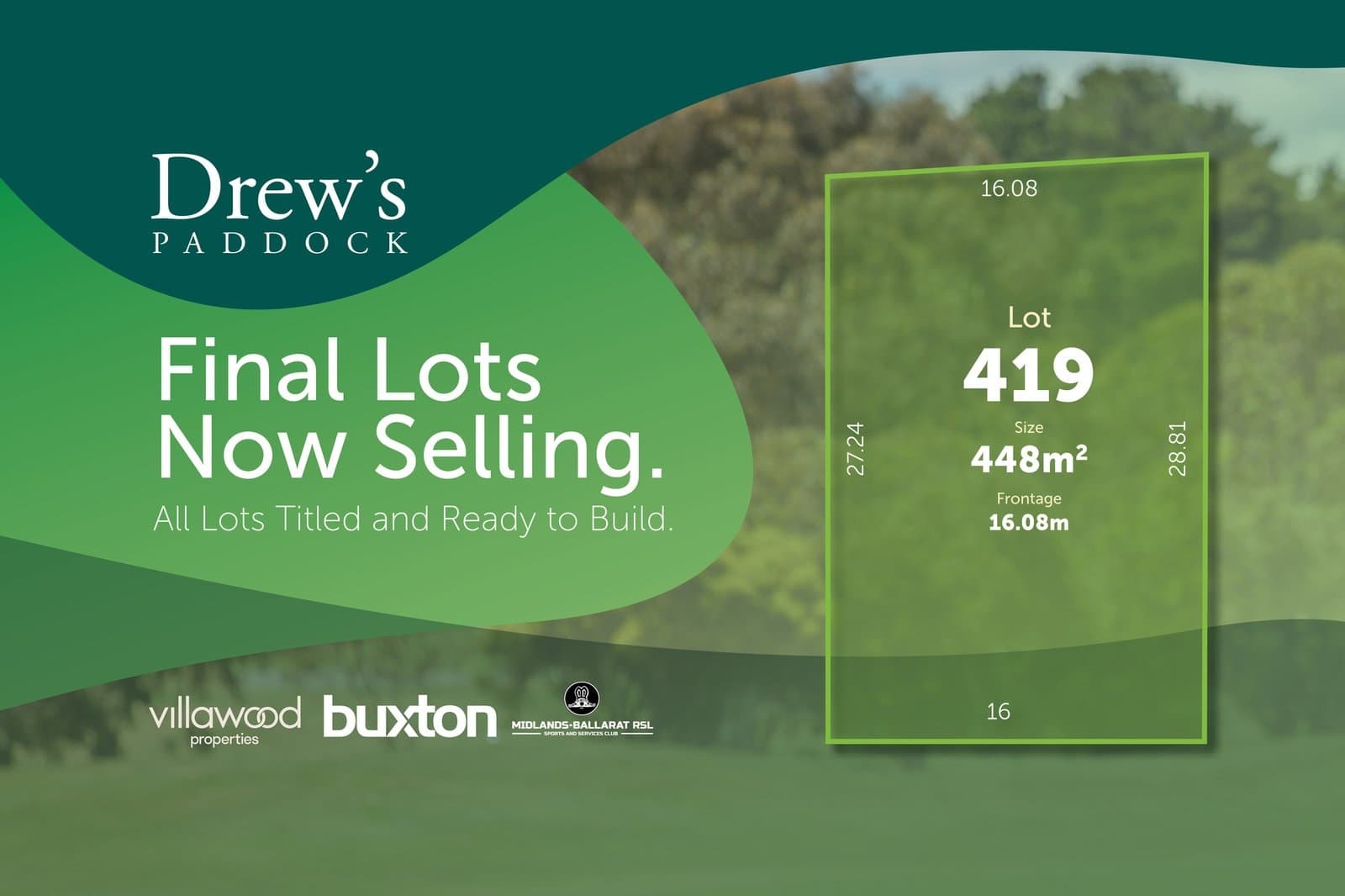Lot Drew's Paddock Lot 419 Divot Circuit, Invermay Park, Invermay Park - Image 1