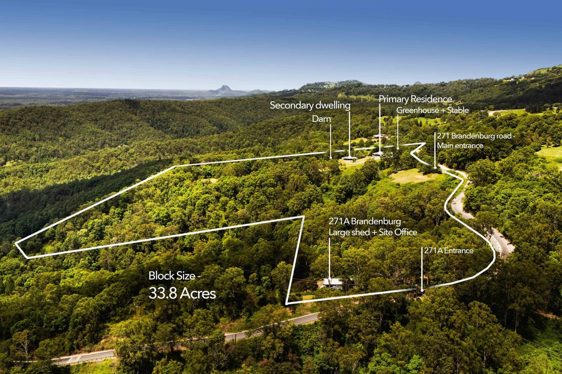 33.8 acre dual-living estate with a hobby farm and sea views, Mooloolah Valley - Thumbnail 4