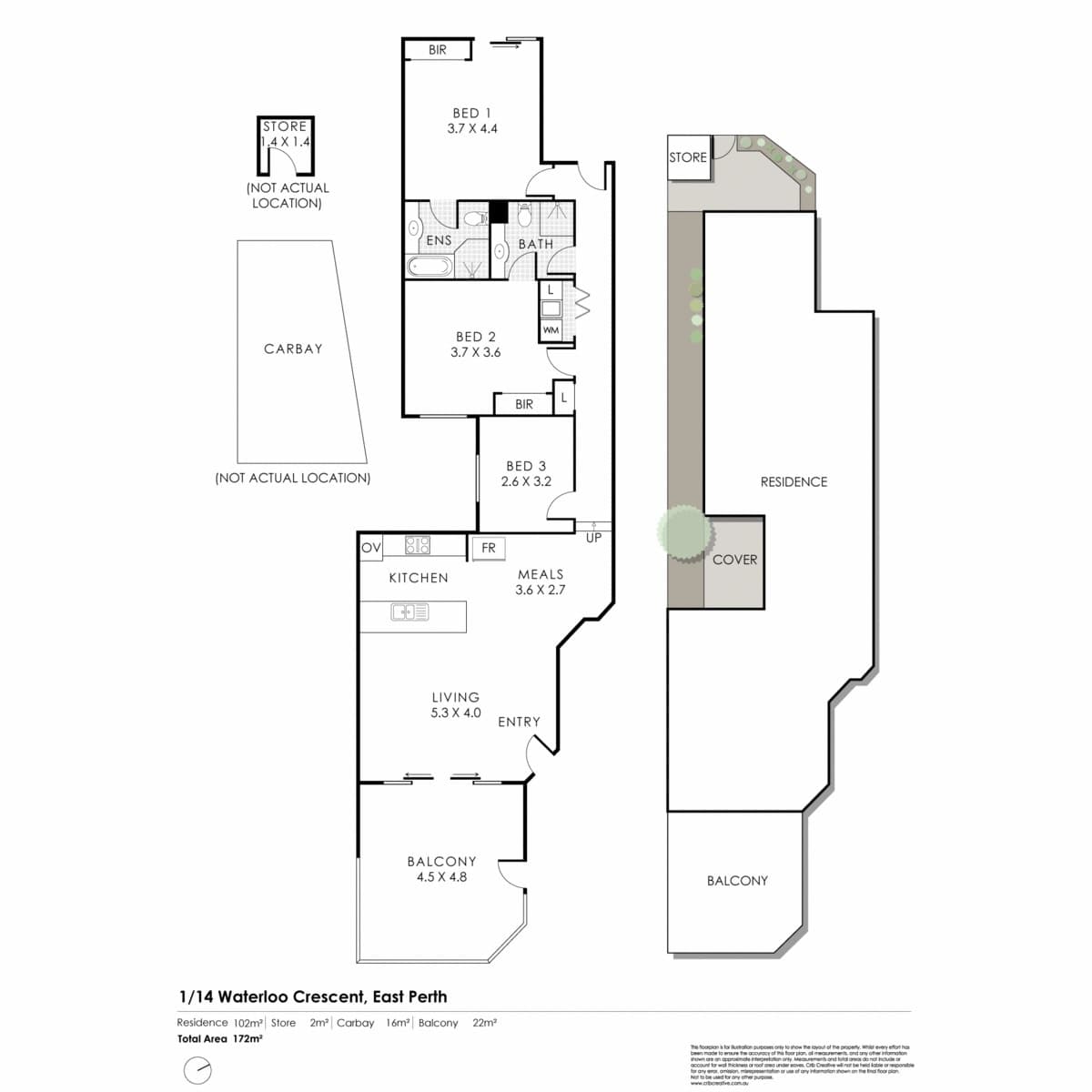 1/14 Waterloo Crescent East Perth WA, East Perth - Image 1