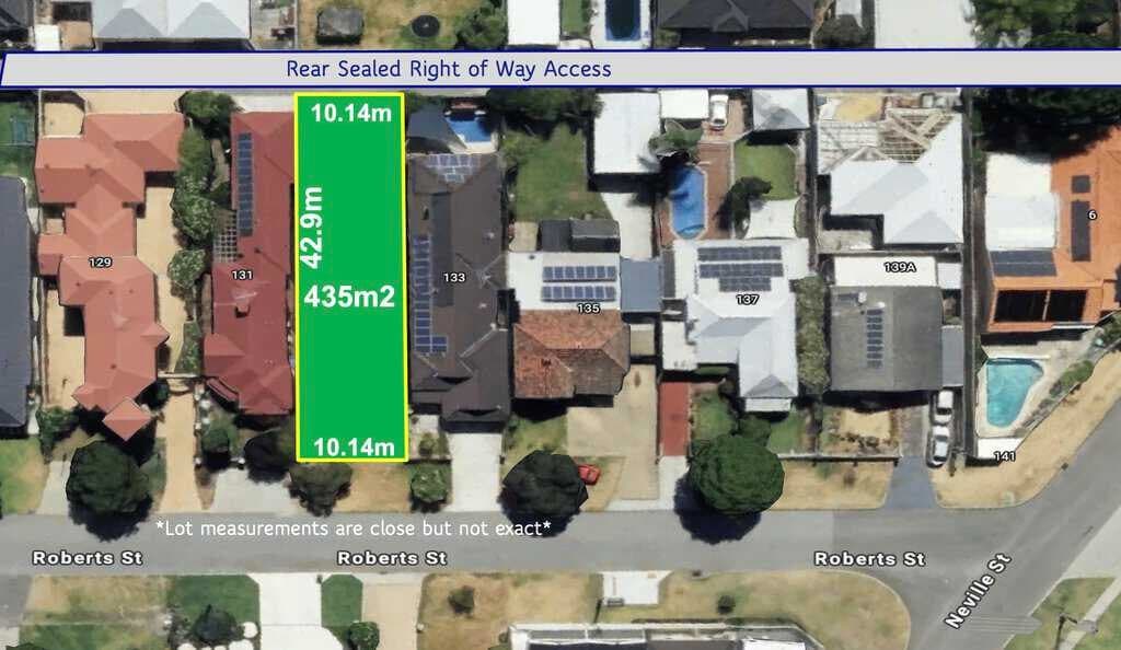 131A Roberts Street BAYSWATER WA Rare Land!, Bayswater Wa Rare Land! - Image 1