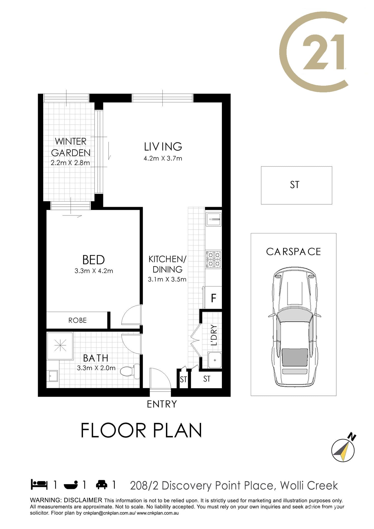 208/2 Discovery Point Place, Wolli Creek, NSW, 2205, Wolli Creek - Thumbnail 8
