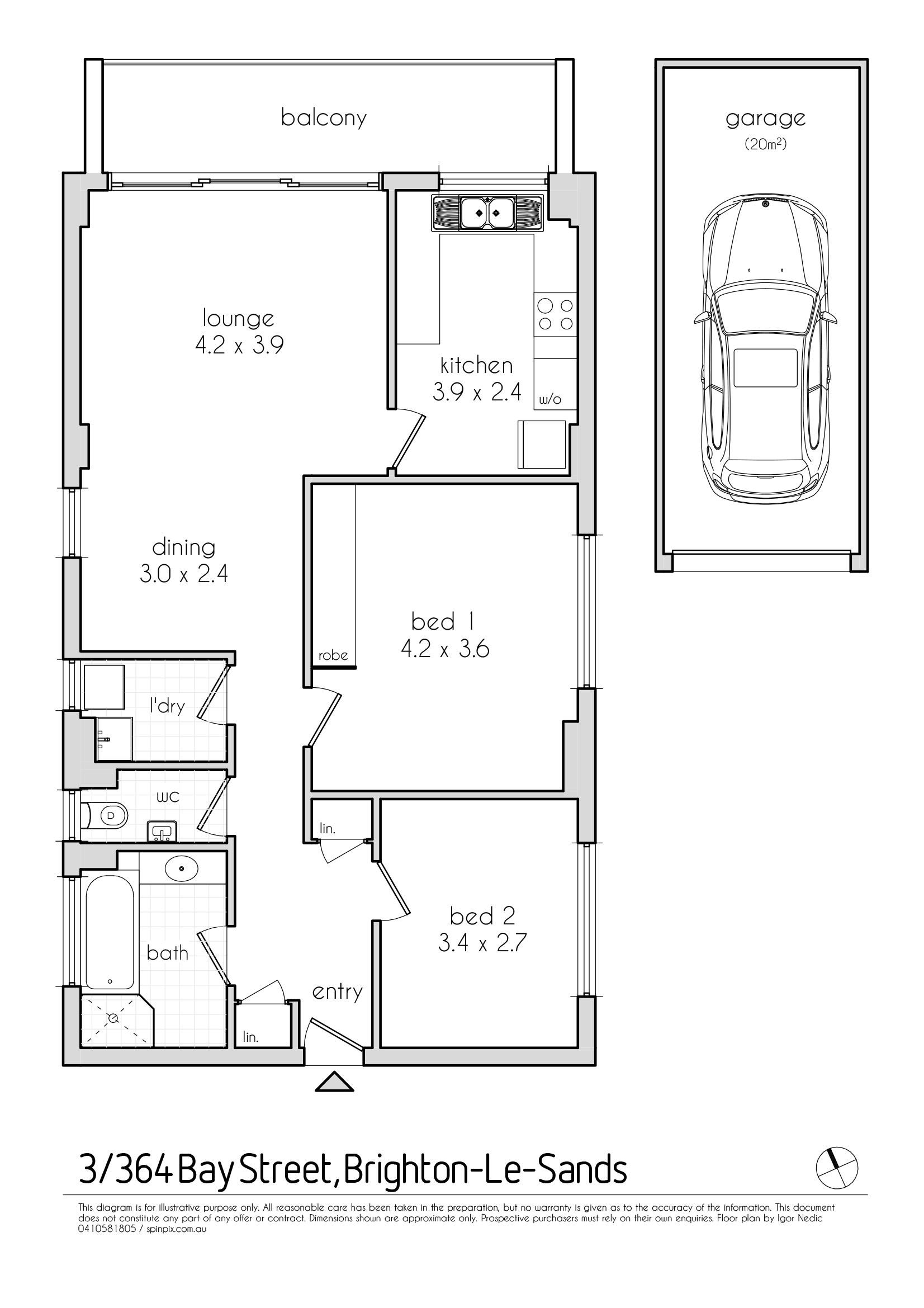 3/364 Bay Street, Brighton-le-sands, NSW, 2216, Brighton-Le-Sands - Thumbnail 8