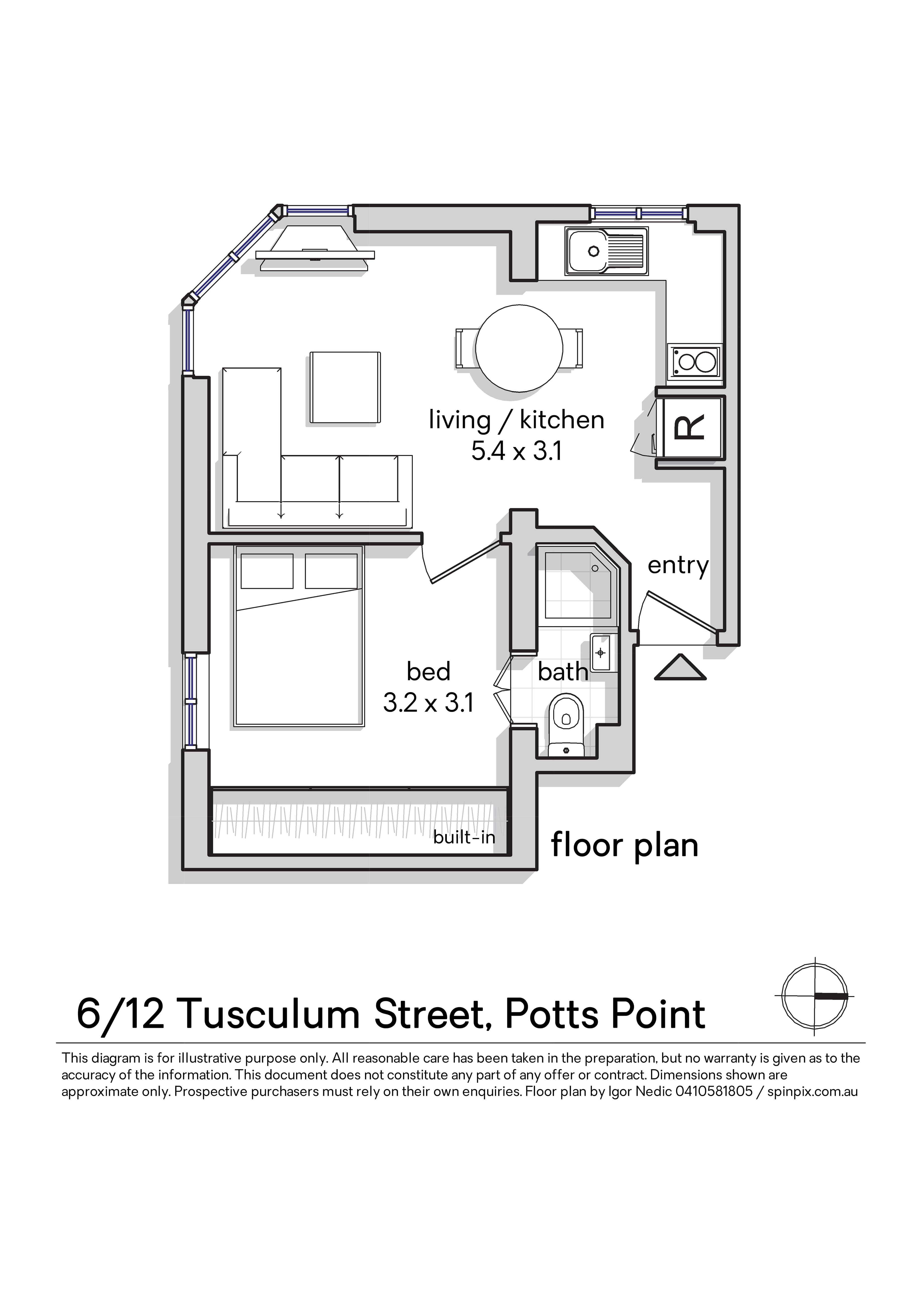 6/12 Tusculum Street, Potts Point, NSW, 2011, Potts Point - Thumbnail 5
